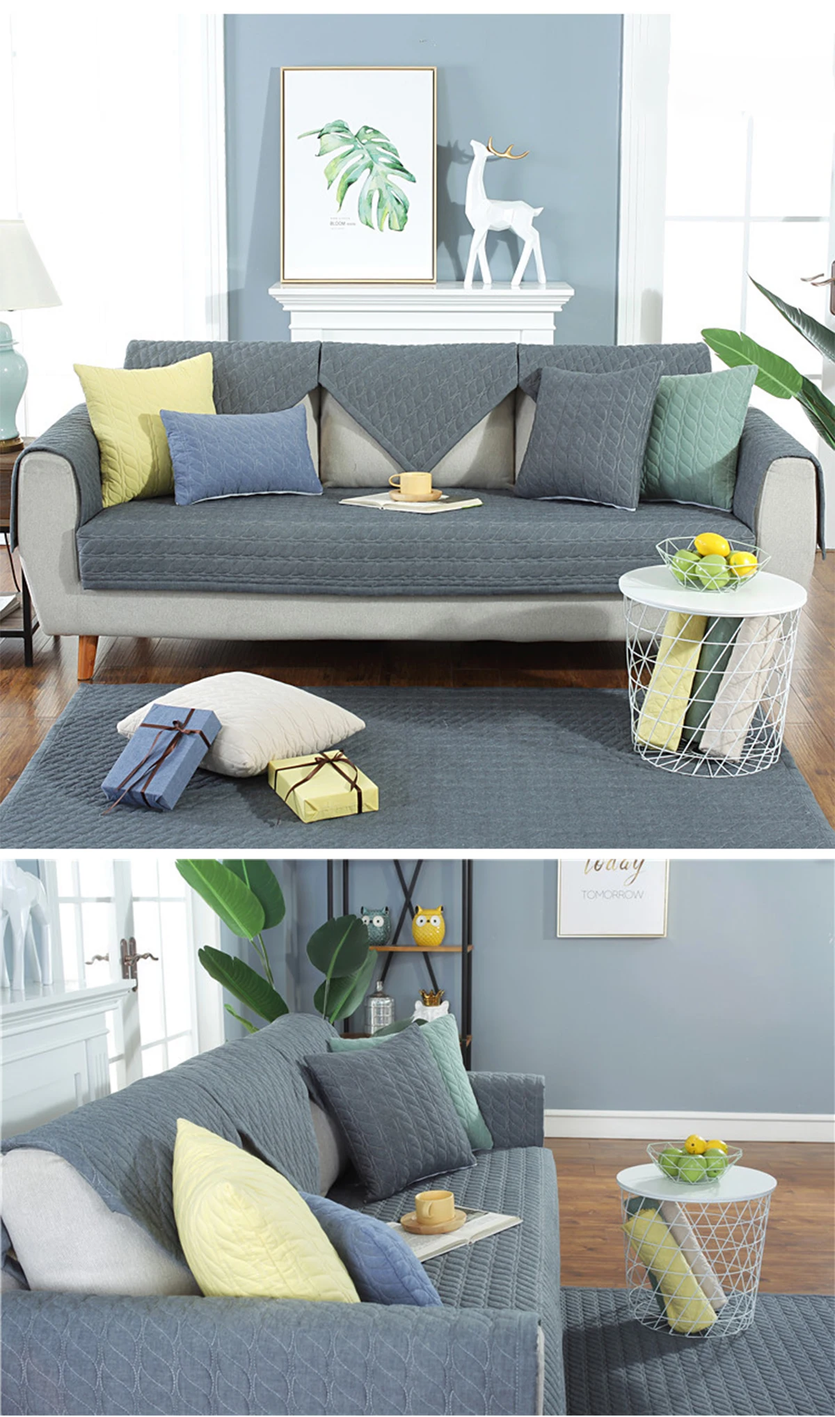 Простой 6 цветов стеганый чехол для дивана зима хлопковый чехол fundas de sofa секционные диванные чехлы fundas de sofa