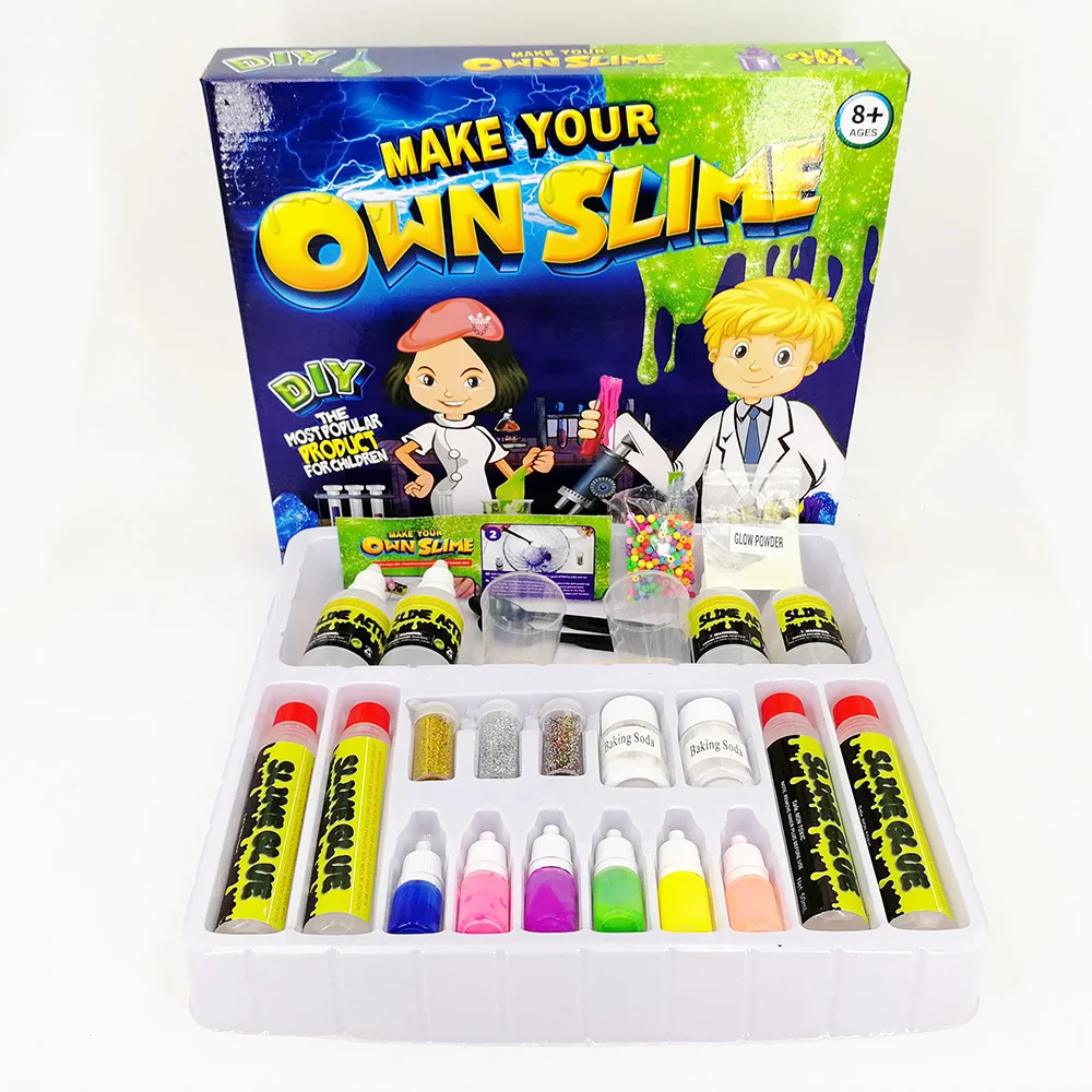 

6 Colors DIY Slime Kit Fluffy Crystal Play Game for Kids Toy Jelly Magic Plasticine Intelligent Toy Adults Stress Reliever Gift