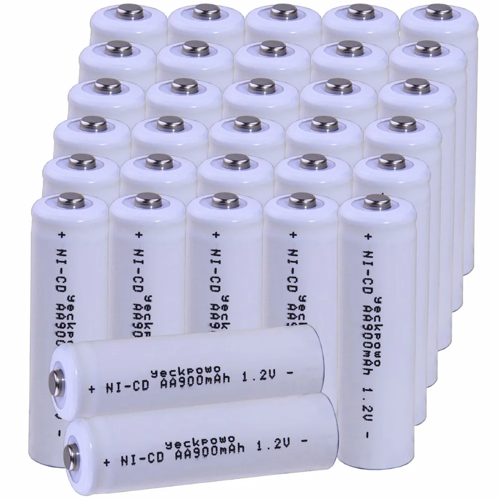 Real capacity 32 pcs aa 1 2v nicd aa rechargeable battery 900mah for