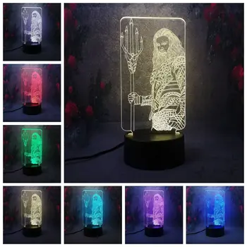 

3D Marvel Hero Haiwang 7 color change Night light Led Table Lamp for Bedroom Living Room Decor Novelty Night lights for kid gift