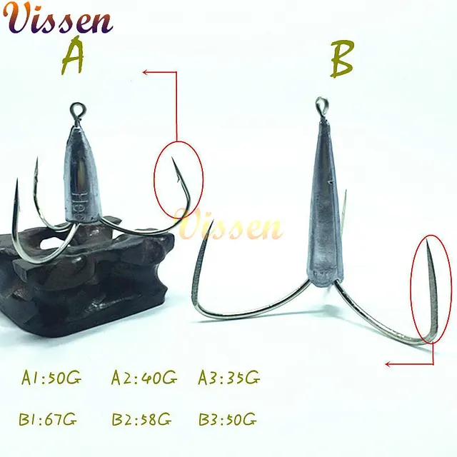Cheap Vissen 1pcs Anchor Hook 6 Sizes Three Anchor Claw Hook Lead Hammer Hook with barbed anchor hook For Fishing Cheap Vissen 1pcs Anchor Hook 6 Sizes Three Anchor Claw Hook Lead Hammer Hook with barbed anchor hook For Fishing