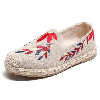 

SONDR flat shoes women vintage embroidery slip on oxford ladies shoes casual embroider totem zapatos de mujer shallow chaussures