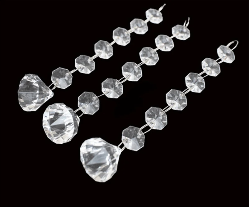 

5pcs/lot/16CM Transparent Stone Acrylic Beads Curtain Beads Crystal Beads String Christmas Decoration Supplies