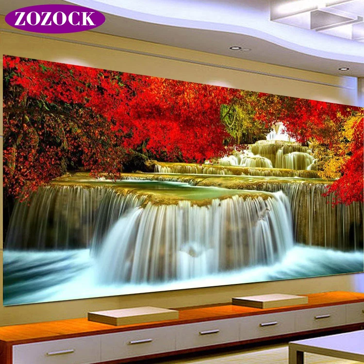 

Zozack Needlework,DIY DMC chinese Cross stitch,Sets For Embroidery kits,Precise Printed on canva Landscape Patterns Cross-Stitch