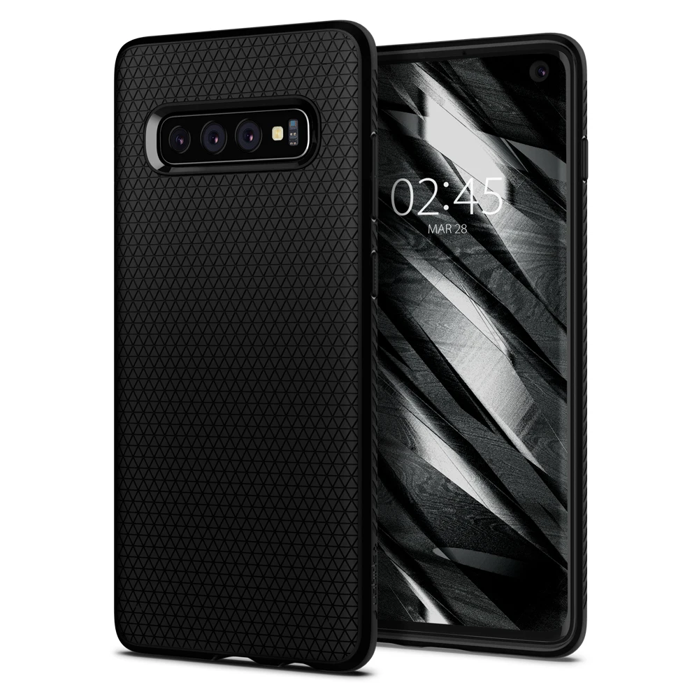 Чехол SPIGEN Liquid Air Series матовый черный Противоскользящий чехол для samsung Galaxy S10/S10 Plus/S10+/S10E