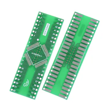 

5 PCS/lot New QFP 44 Pin Pitch 0.8 mm to DIP 44 2.54 mm Adapter PCB Board Converter 55.88x17.78x1.6 mm