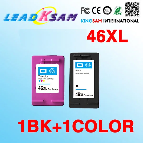 

2x high capacity compatible For hp46 46xl Ink Cartridge replace for 46 DeskJet Ink Advantage 2520hc 2529 4729 2029 2020hc ns47