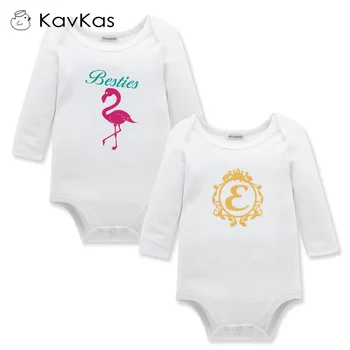 

KAVKAS Long Sleeve Newborn Baby Summer Clothes O-Neck Baby Boy Bodysuit Cotton Soft Roupas de bebe Body Baby Boy Infant Clothing
