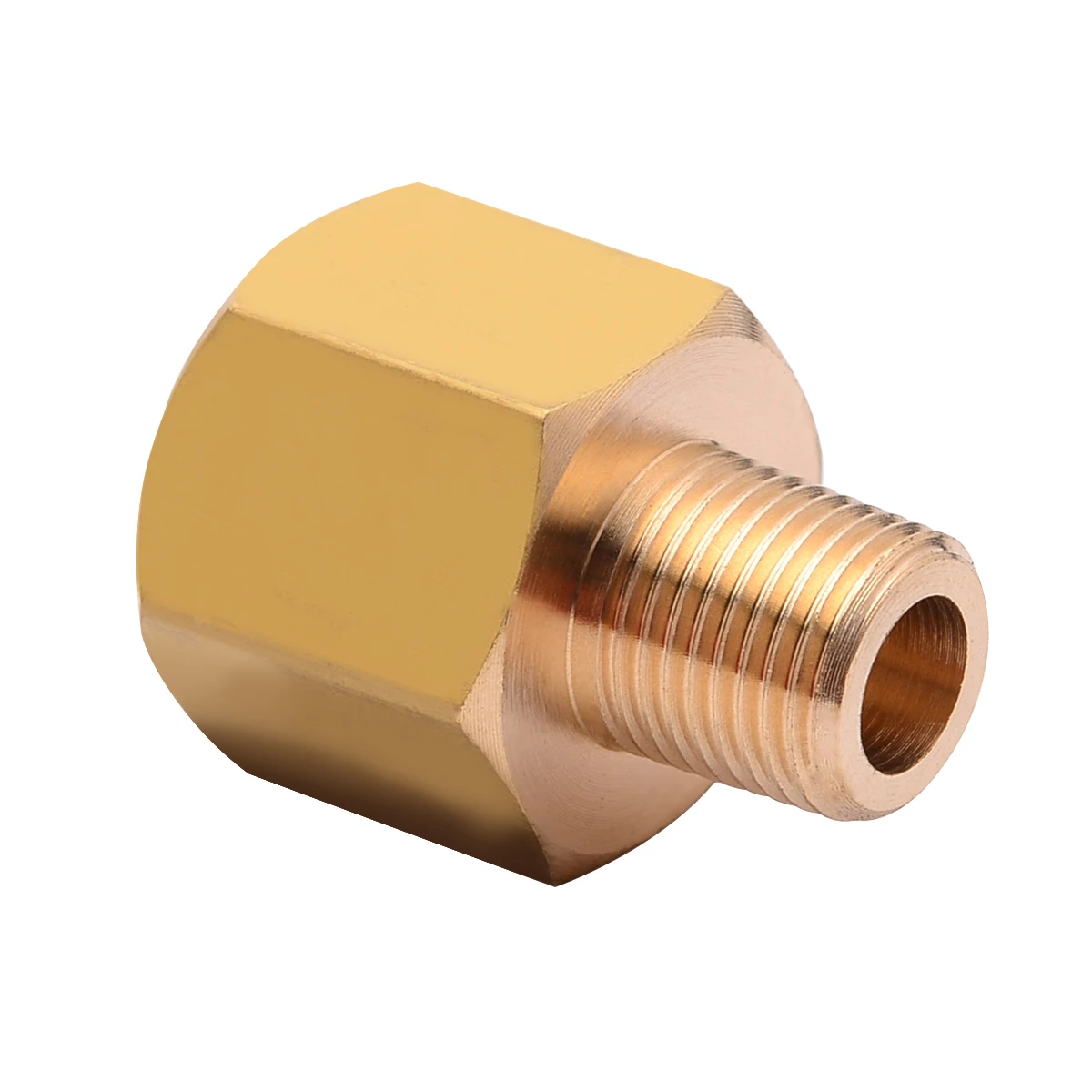 1 шт. шестигранный латунный BSP-NPT адаптер 1/" Мужской BSPT до 1/4" Женский NPT латунный фитинг для манометра