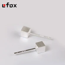 19 Стиль модные серебряные серьги симпатичные квадратный Cube Серьги-гвоздики простые геометрические Серьги минималистские серьги женский