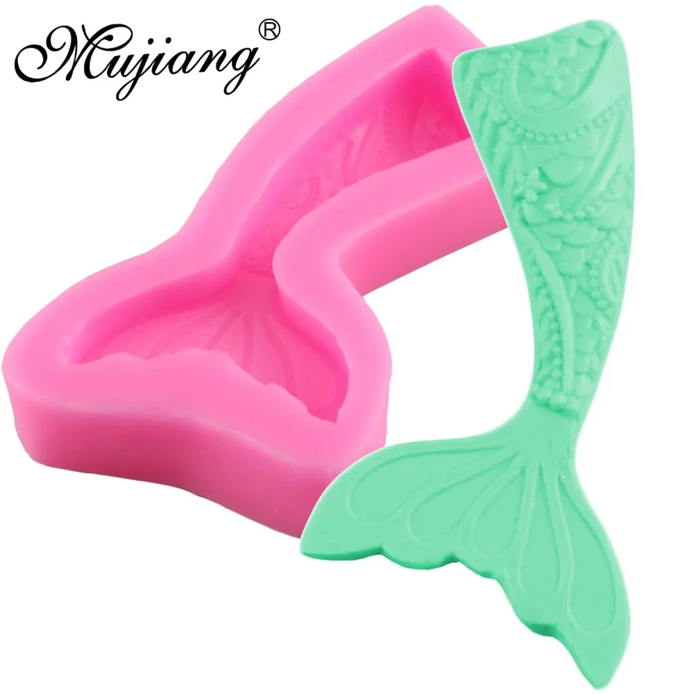 

Mujiang Mermaid Tail Silicone Mold Jelly Candy Chocolate Fondant Molds Cupcake Party Cake Decorating Tools Kitchen Baking Moulds