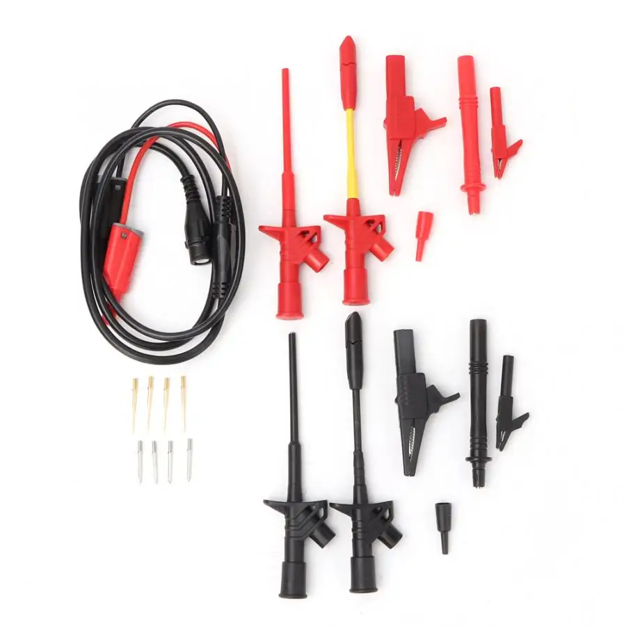 

New P1800D BNC Male Plug to 4mm Banana Plug Crocodile Clip Multimeter Test Lead Kit led strip connector
