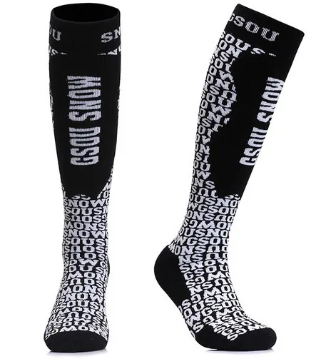 

Gsou snow mens black ski stockings male thick thermal snowboarding ski socks winter sports socks for men running cycling
