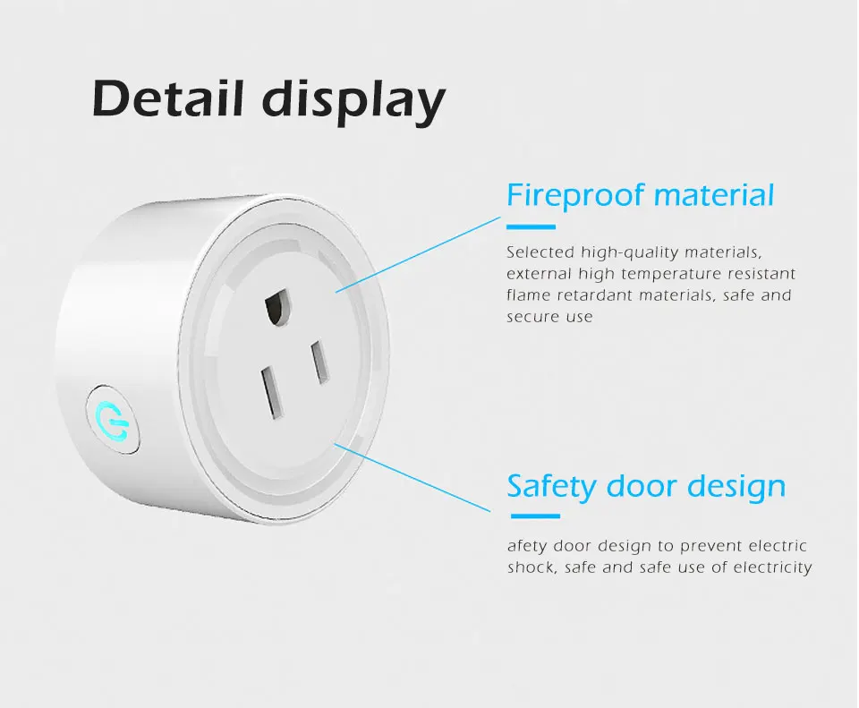 USA Smart Socket Wifi Wireless APP Remote Power Switch Home Power Plug for Amazon Alexa Google Wireless Outlet Voice Intelligent (12)