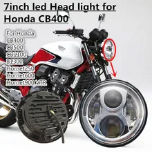 1 шт. Подходит для Honda CB400 CB500 CB1300 Hornet 250 600 900 VTE CVTR250 крепление велосипеда H4 общий светодиодный проектор фары 7 дюймов