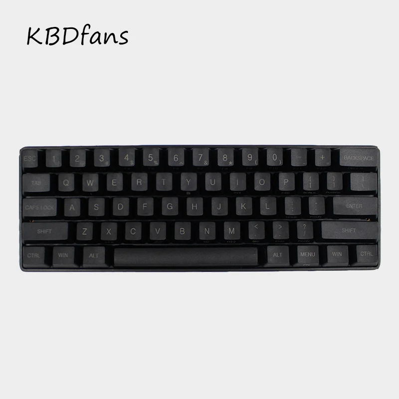 Топ напечатанные брелки gh60 покер с keypuller pbt oem профиль для wried Механическая игровая клавиатура - Цвет: black