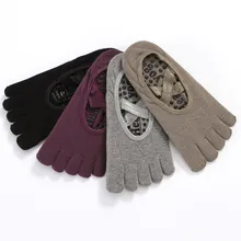 Высококачественные хлопковые носки, тапочки для мужчин, пять пальцев, силиконовые Нескользящие Дышащие носки для йоги, танцевальные Балетные Носки для фитнеса