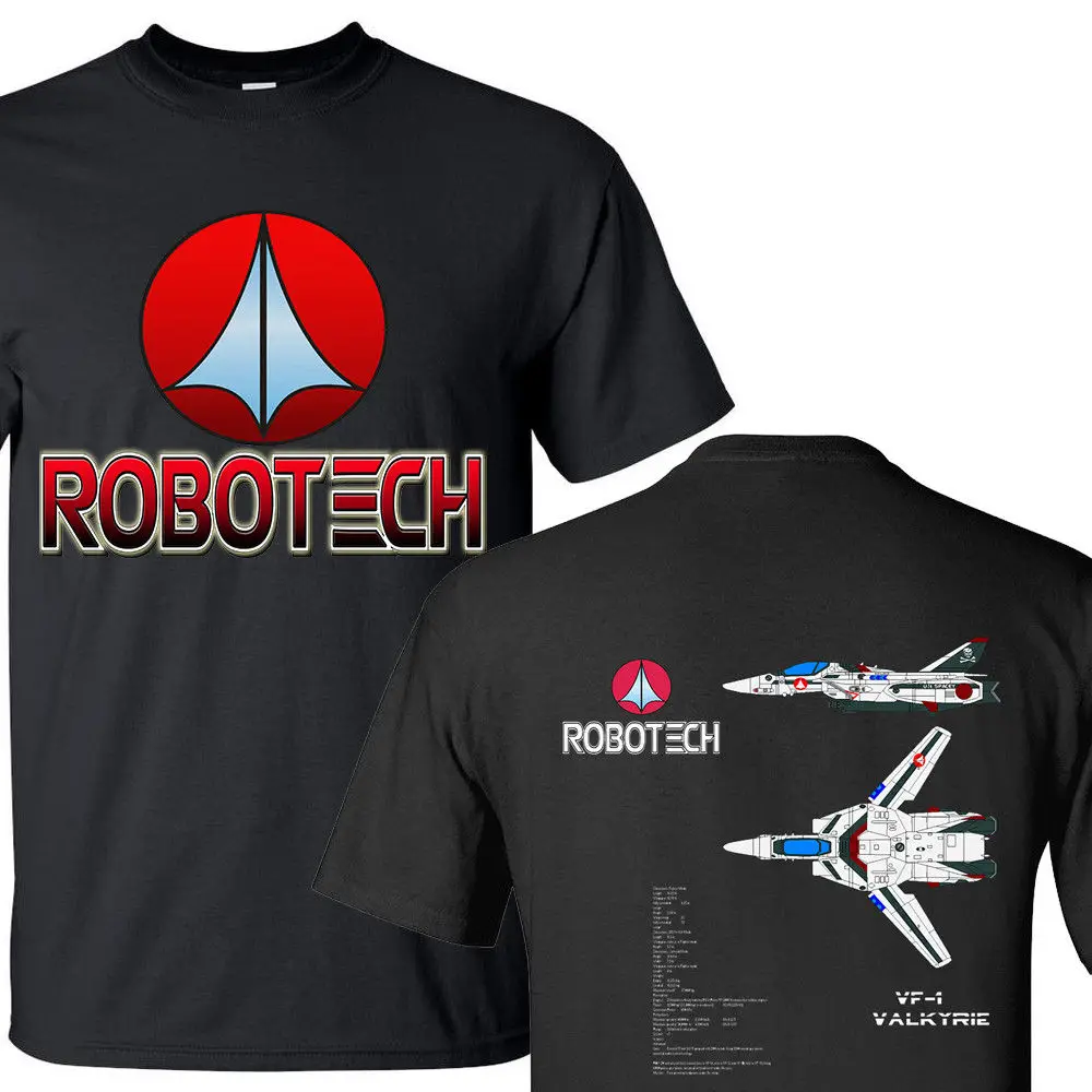 

Double Side Men Vf-1 Valkyrie Robotech Macross Aerospace Fighter Mecha T-Shirts Tee Shirts Hoodies