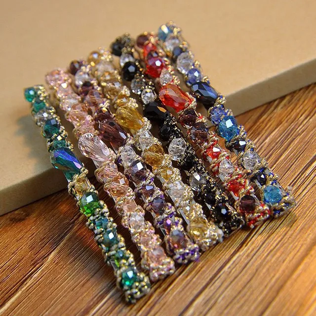 Handmade Korean Fashion Crystal Stone Hair Clips Rhinestone Hair