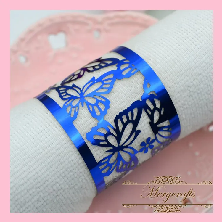 Innovative laser cut paper napkin rings gold paper napkin rings china