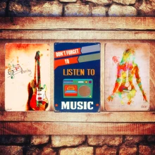 20x30 см слушать музыку HD винтажные металлические жестяные знаки креативный подарок домашний декор художественные плакаты Бар Металлическая живопись Декор N016