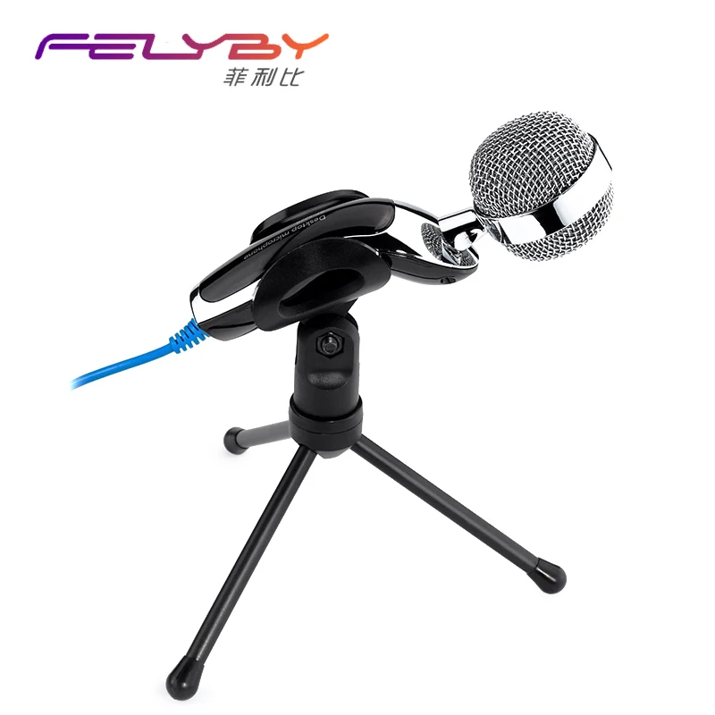 

High Quality USB Clear Digital Sound and Professional USB Condenser Microphone with Stand for Skype PC Mac Laptop Recording