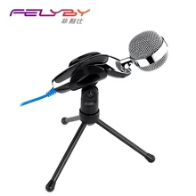 High Quality USB Clear Digital Sound and Professional Condenser Microphone with Stand for Skype PC Mac Laptop Recording