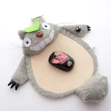 Super cute anime laugh shape totoro cuff mouse pad mat big plush creative home furnishing toy