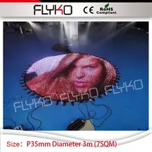 Этап Декор потолка круглый круг под занавес D3m P35mm партия Показать Крытый складной видеоэкран dj Свадебные пункт