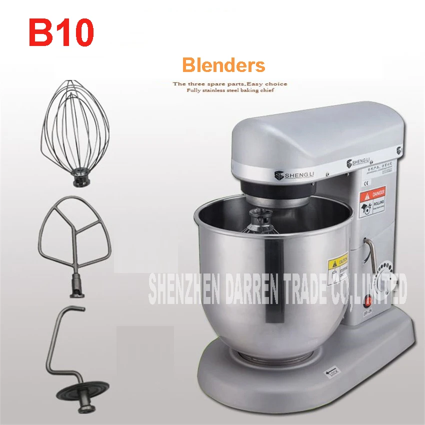 

B10 Home use 10 Liters electric stand food mixer, planetary mixer, egg beater, dough mixer machine 60-1000R/MIN Stainless steel