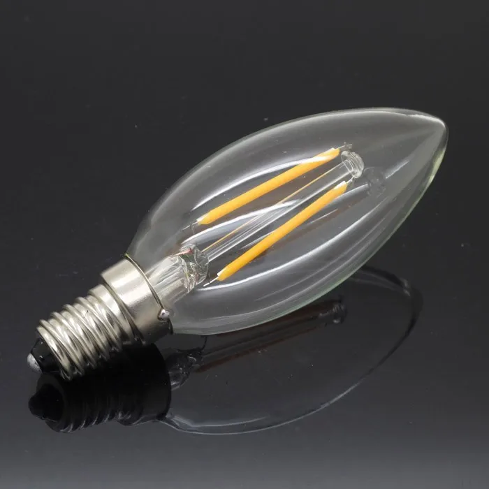 Поступление сезона г. 4 W 8 W E14 220 V Светодиодный лампа-свеча с нитью накаливания лампы ЦНИИ 80 360 градусов Лампа Стекло крышка 5 шт./лот