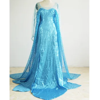 

2017 Girls Blue Dresses Princess Movie Cosplay Party Dress Halloween Costumes For Children Kids W846130