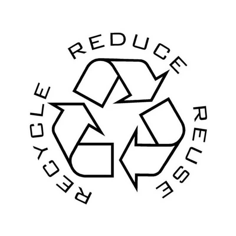 Reduce Reuse Recycle Black And White