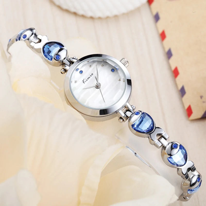 2016 New Arrival Brand KIMIO Women Fine Bracelet Watches Top Casual Fish Shape Band Waterproof Ladies