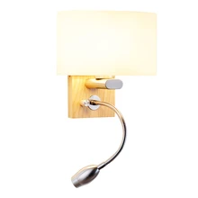 Modern LED Wall Lights Solid Wood Electroplating Bedroom Bedside Wall Lamps Lighting Learning Lamp Living Room Deco Stair Lights modern brief bedside solid wood wall lamp oak wood wall lights for bedroom living room hotel wall led