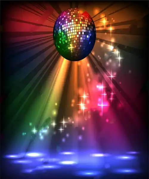 disco party Sparkly Ball Night backdrop Vinyl cloth High quality