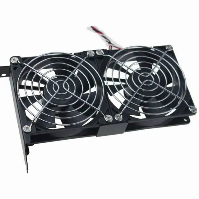 Cheap 3 Sets Gdstime PC CPU Cooler 92mm Dual Fan 90mm Quiet Desktop Computer Chassis PCI VGA Graphics Card Double Partner 9CM 