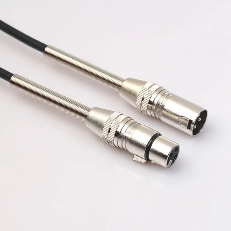 XLR Microphone Cable Male to Female 3pin jack Audio Cable With Spring Protection For Microphone Mixer 1.8m 5m 10m Audio Extension Cord (1)