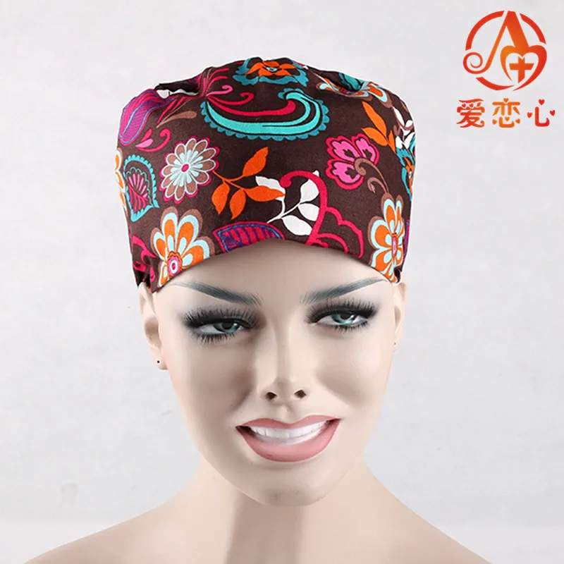 Новые модные женские хирургические шапки для медсестер, хлопковая шапочка, шапочка для операционной медицинская шапочка для косметологов, ALX-93 для няни