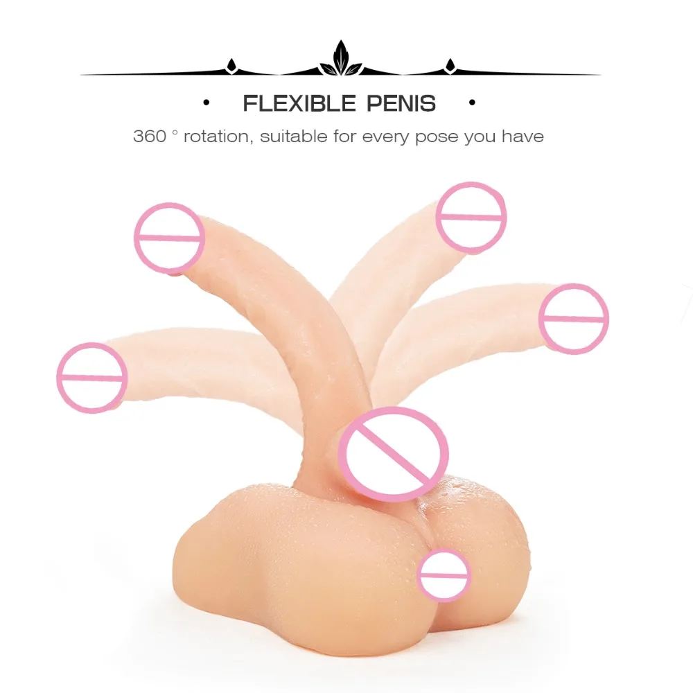 YOTEFUN Sex Doll Torso Silicone Full Size Male Charming Torso for Women Gay Pleasure Adult Toys 3.3 Lb,7.87*7*3.54 inches,Flesh 3