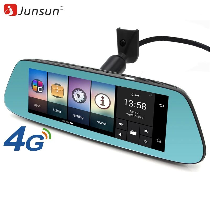 Junsun 4G Car Special DVR Camera Mirror Android GPS Navigation Bluetooth Dual Lens 1080P Video