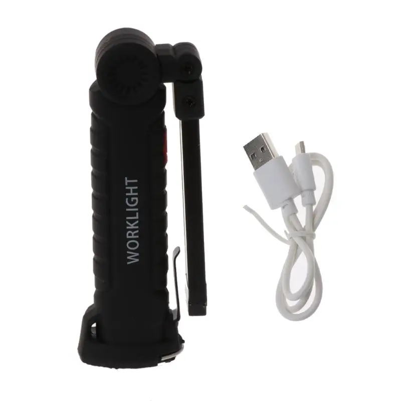 

USB Rechargeable Magnetic Portable 5 Mode COB LED Work Light Flashlight Torch