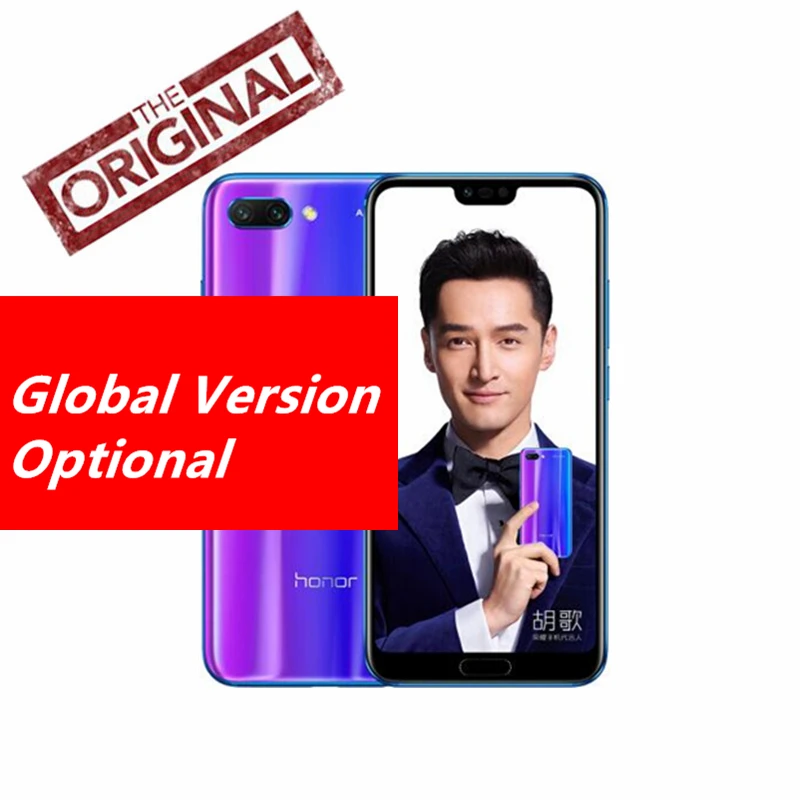 

Honor 10 6G 64G Android 8.0 24.0MP AI Camera 3D Curved Glass Kirin 970 AI Processor 5.8 Inch 2280x1080 4G LTE Smart phone