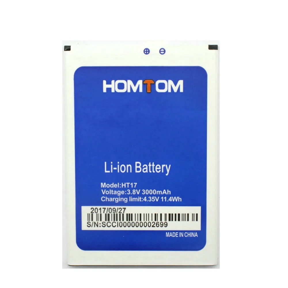

New 3000mAh New High quality Homtom HT17 Battery for Homtom HT17 pro mobile phone in stock