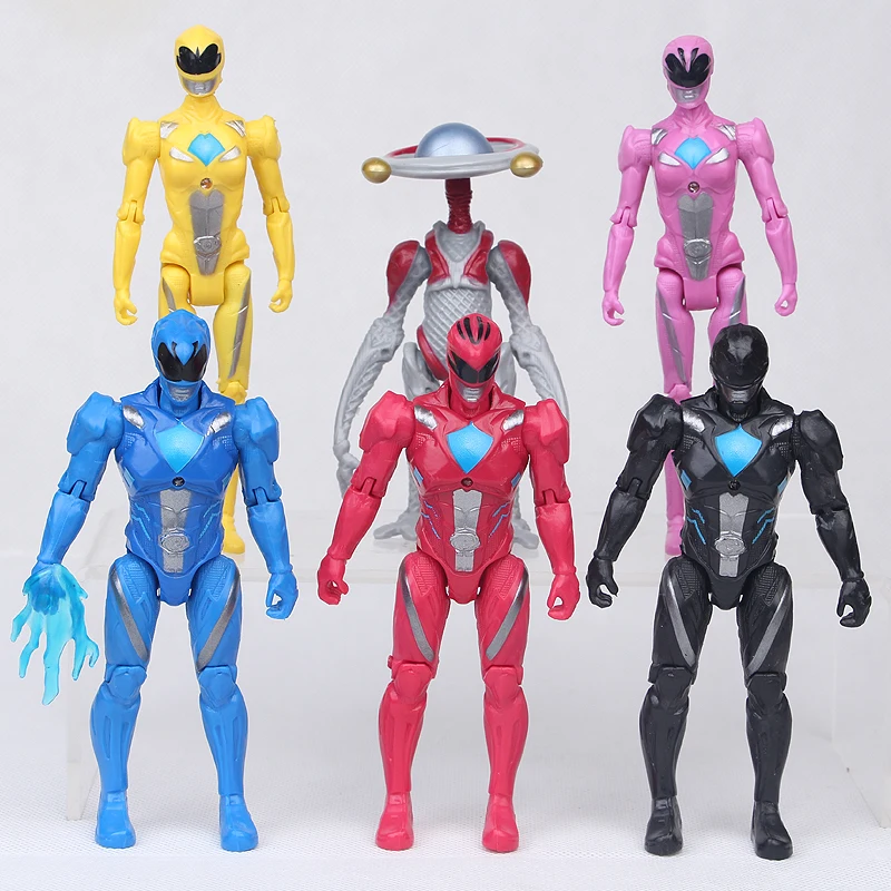 Power Rangers Action Figures Superheroes 5pcs Set PVC Kids Toys Dolls Classic