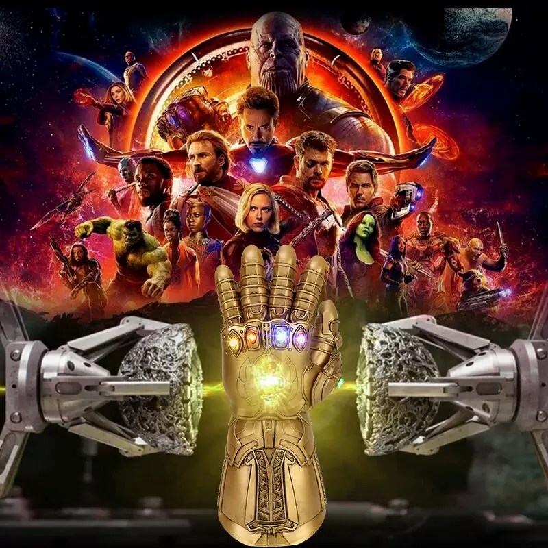 Светодиодный Мстители танос Бесконечная война Gauntlet перчатки Косплэй реквизит Вечерние перчатки коллекция подарок
