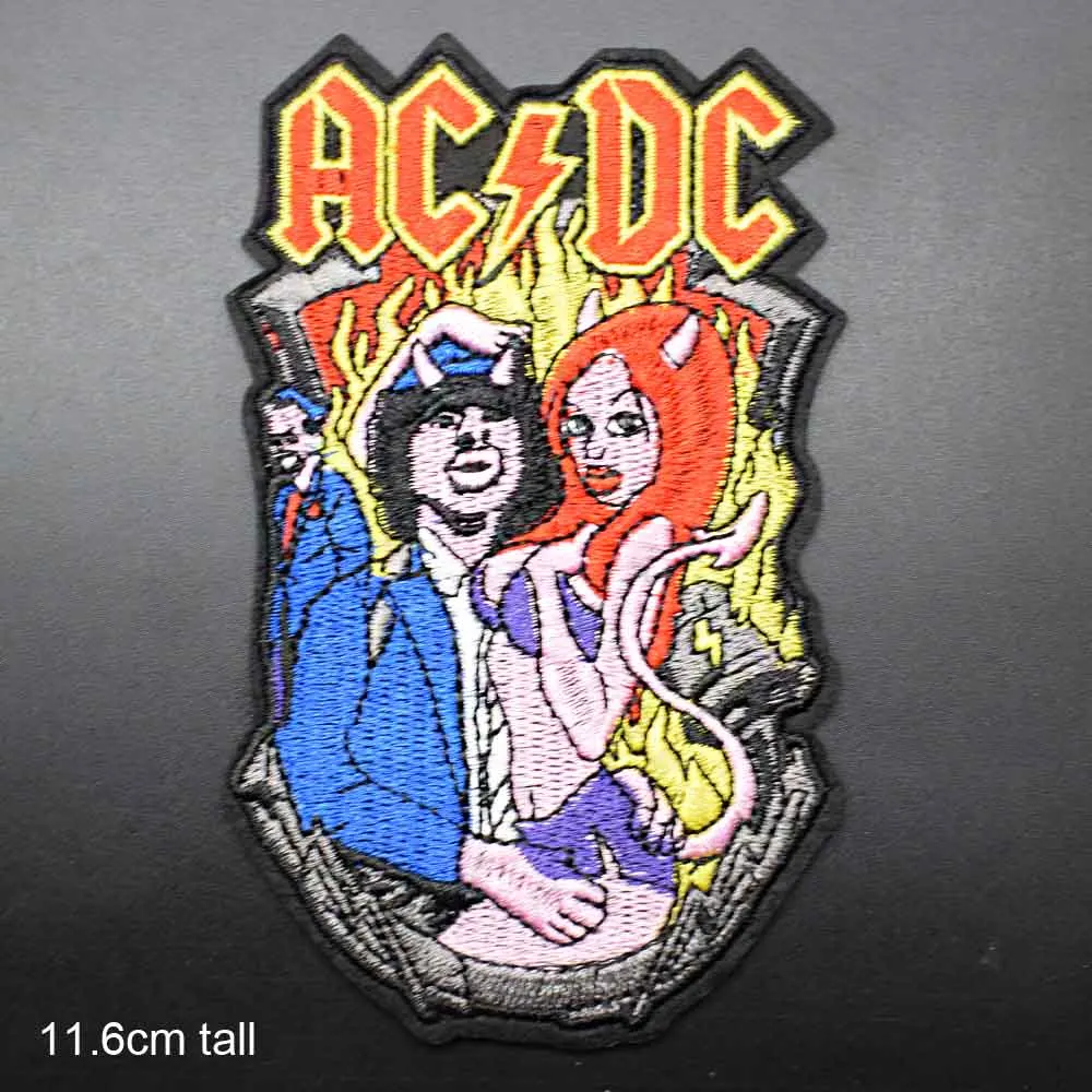

ACDC Music Iron On Embroidered Clothes Patches For Clothing Music Band Stickers Garment