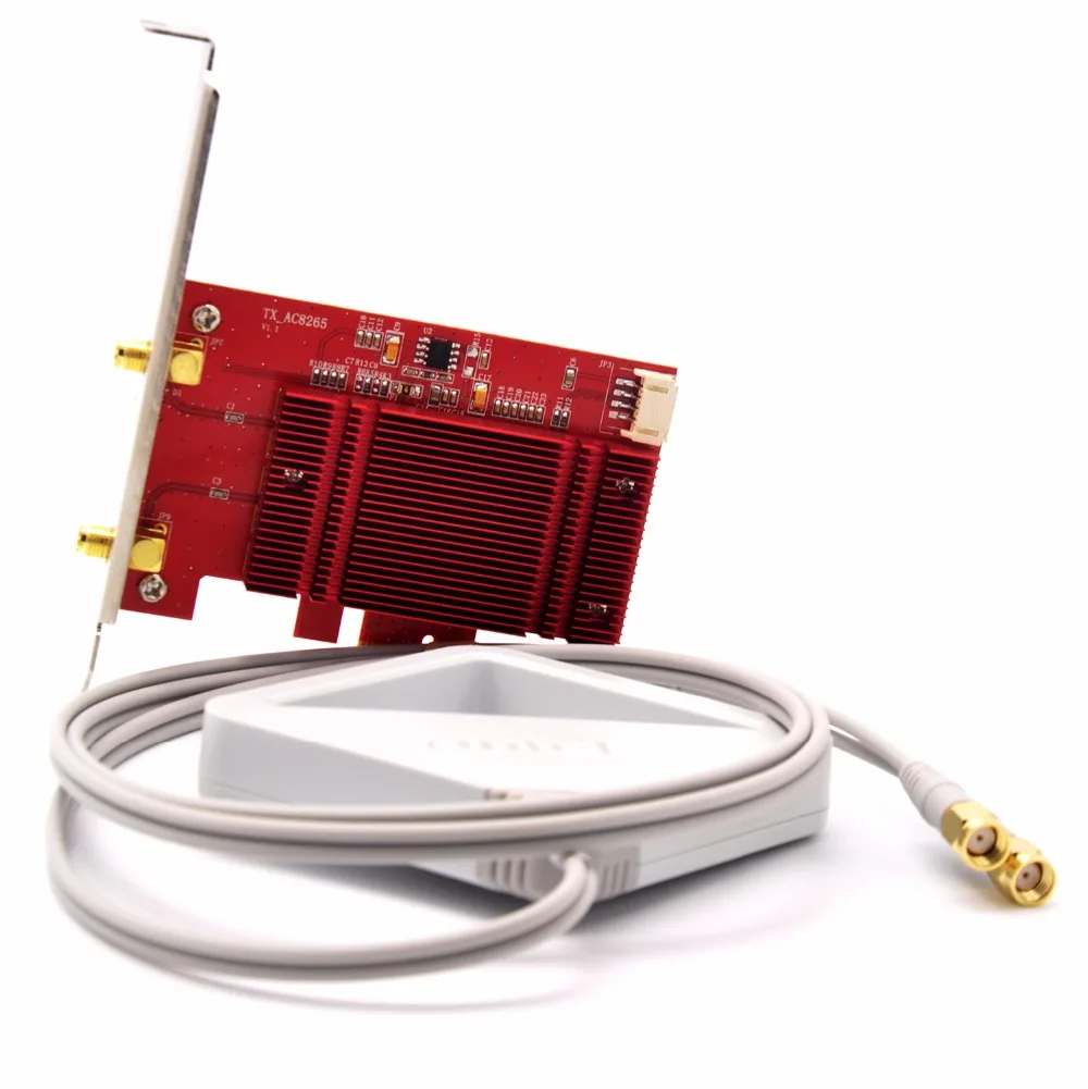 WTXUP беспроводной AC 8265 802.11AC 867 Мбит/с Настольный PCi e Wi Fi адаптер с антенной для Intel