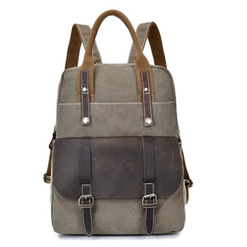 

Cross-border designed for 2018 new Korean version canvas men's backpack retro outdoor travel multi-function pack