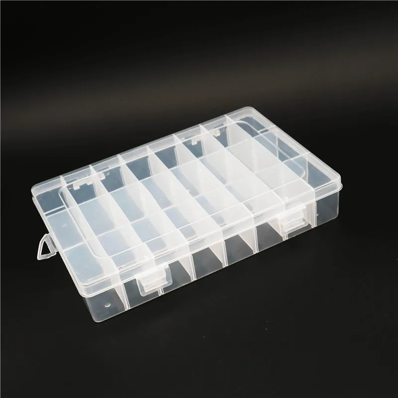 24 отсека Регулируемый ящик для хранения практичный пластиковый чехол для шармов органайзер для мелочей ювелирные изделия Дисплей Органайзер